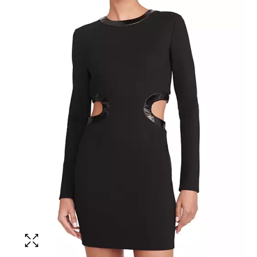 STAUD mini long sleeve Dolce dress in black